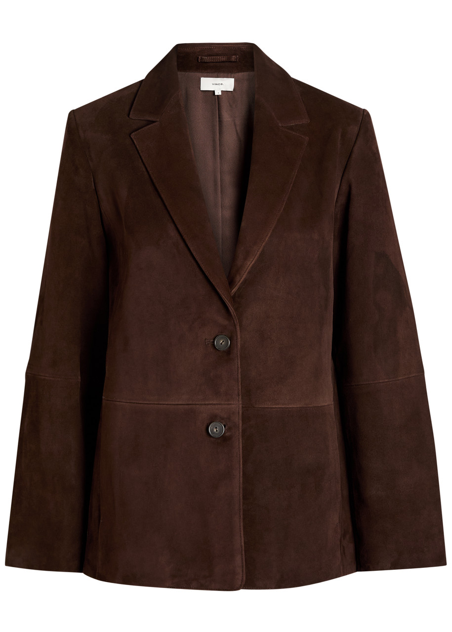 Vince Suede Blazer - Brown - 8 (UK12 / M)
