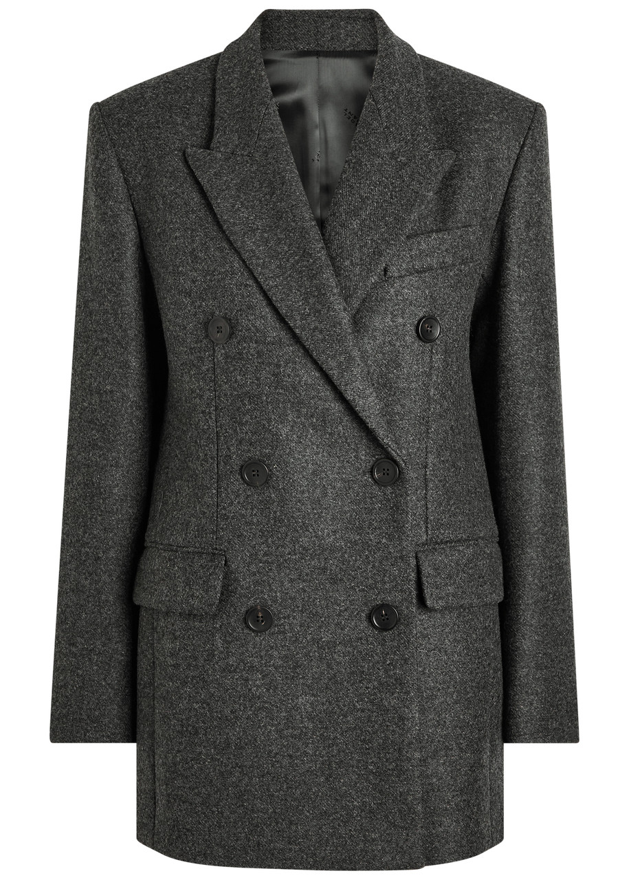 Isabel Marant Isidora Double-breasted Wool Jacket In Black