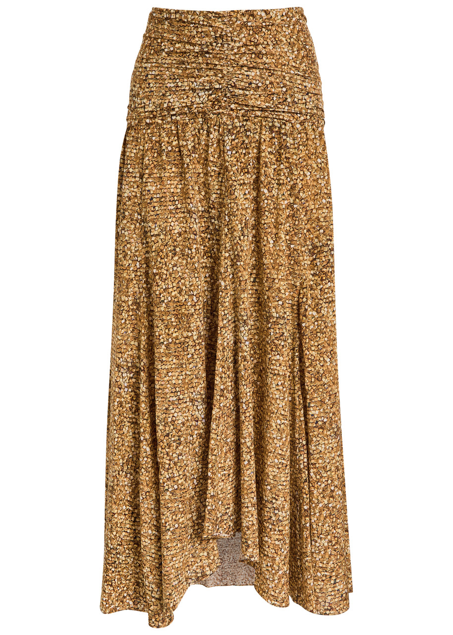 Isabel Marant Syana Printed Silk-chiffon Midi Skirt