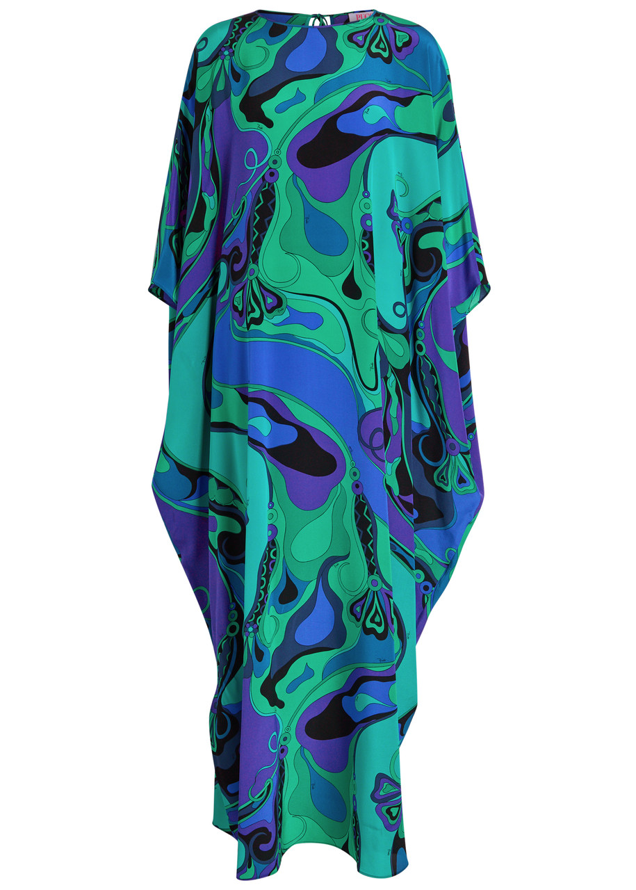 Pucci Printed Silk-chiffon Maxi Kaftan Dress - Multi Print - 44 (UK12 / M)