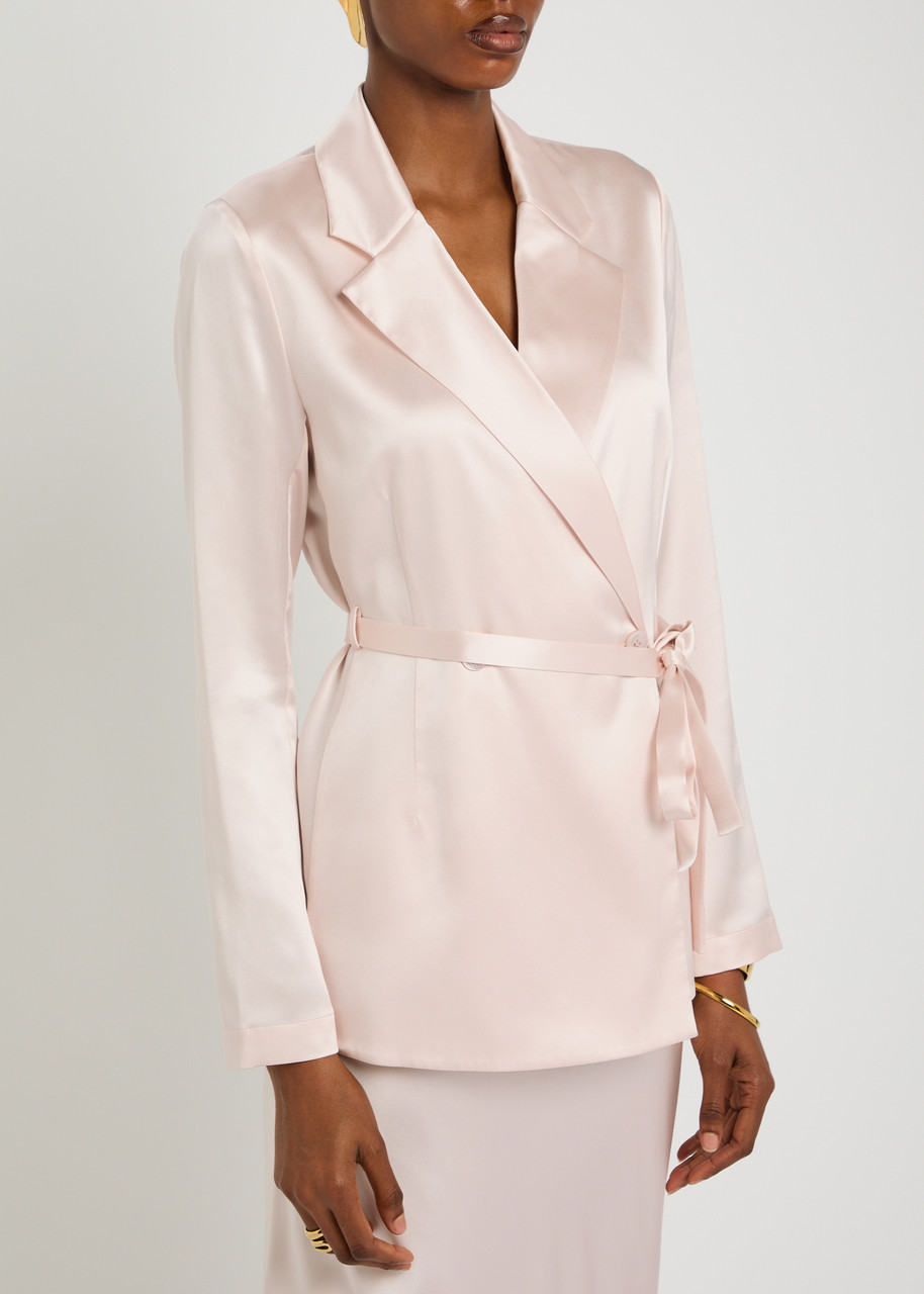 Joseph Joubert Silk Double-breasted Blazer In Multi
