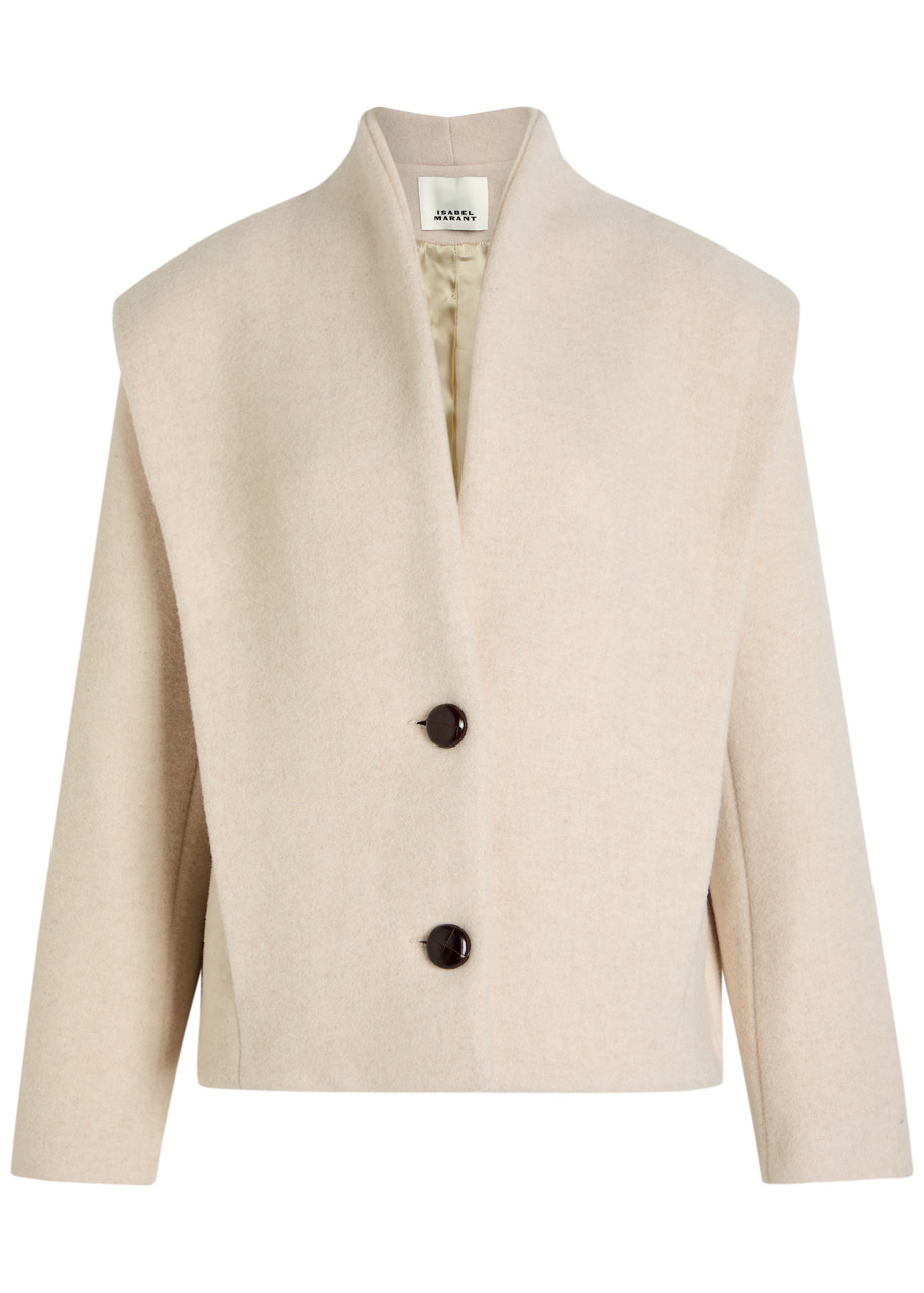 Isabel Marant Étoile Dyogo Wool-blend Coat In Sand
