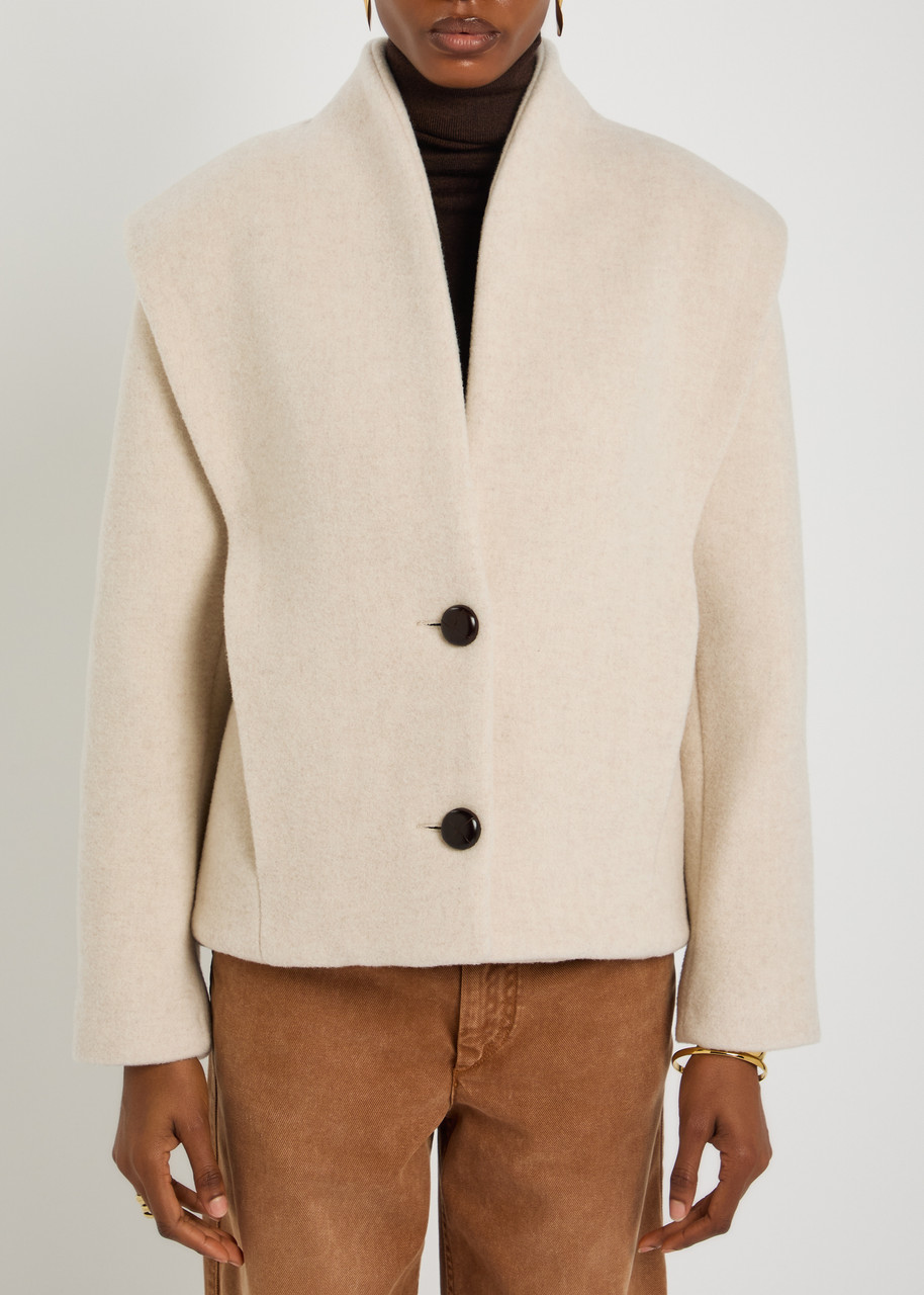 Isabel Marant Étoile Dyogo Wool-blend Coat In Sand