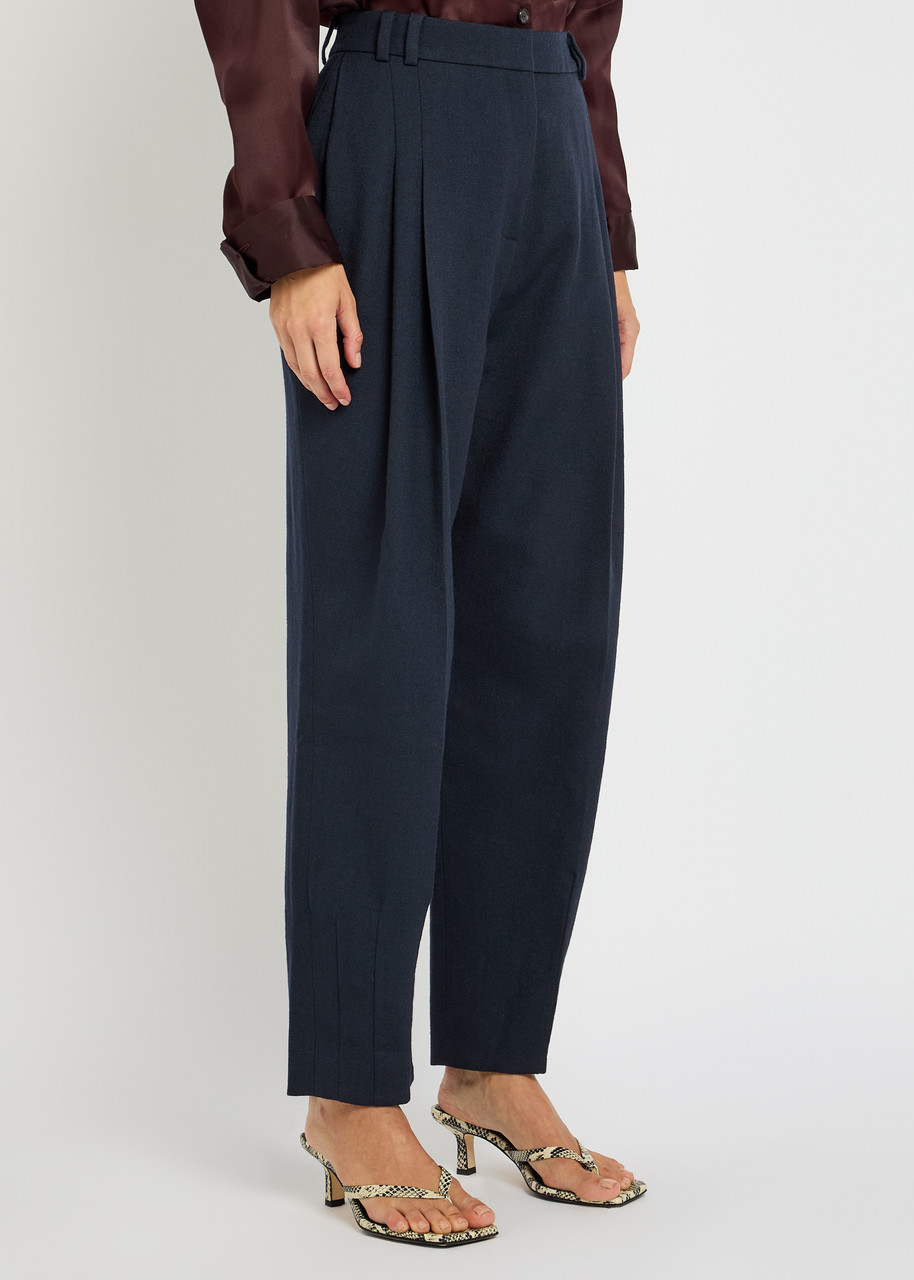 Tove Robena Pleated Wool Trousers In Blue