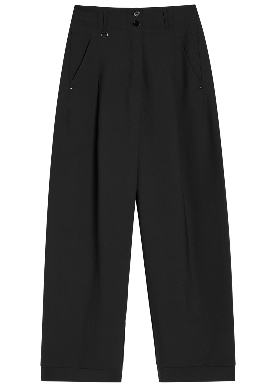 High Madrigaz Wide-leg Woven Trousers In Black