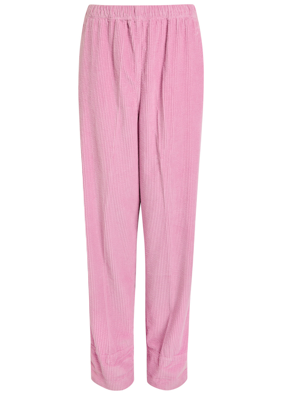 American Vintage Padow Cropped Corduroy Trousers In Pink