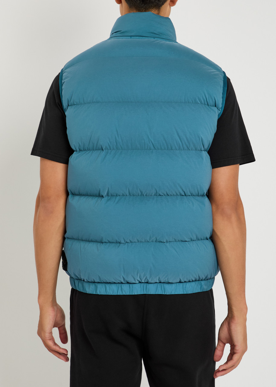  Stone Island Quilted Logo-patch Gilet - Blue - L 