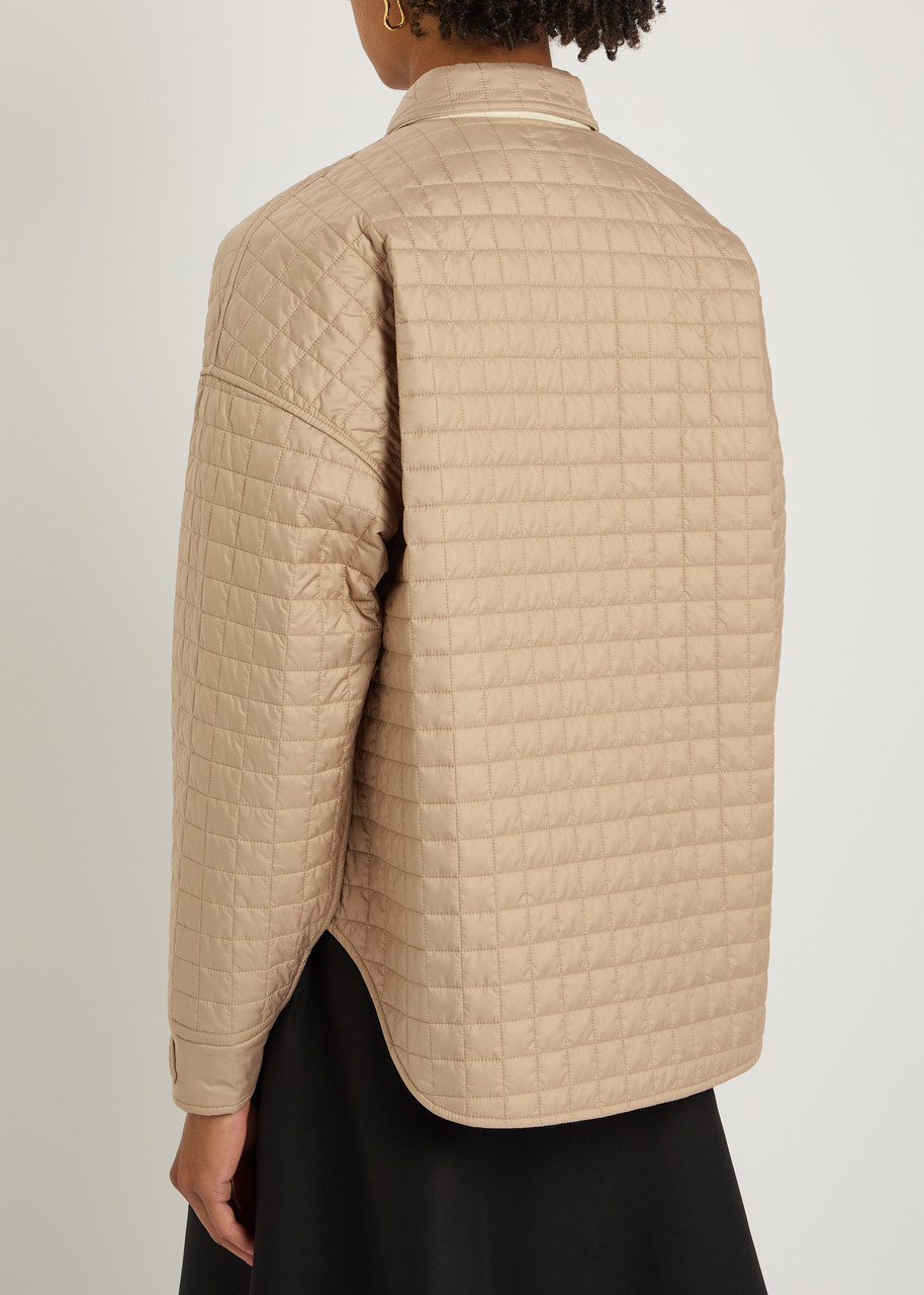  Moncler Quilted Shell Overshirt - Beige - 44 (uk12 / M) 