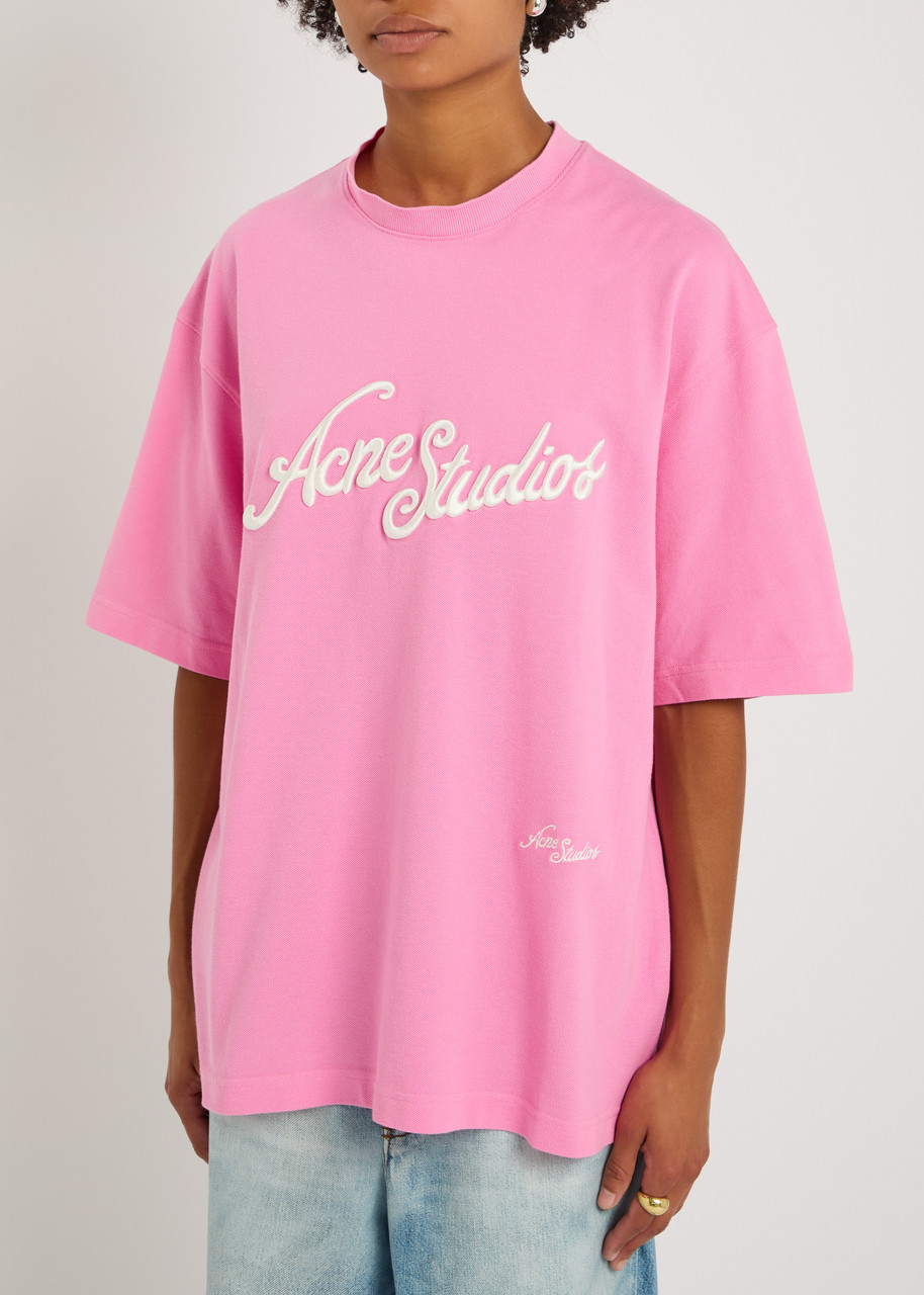 Acne Studios Exford Tourist Logo Tee Bubble Pink In Purple