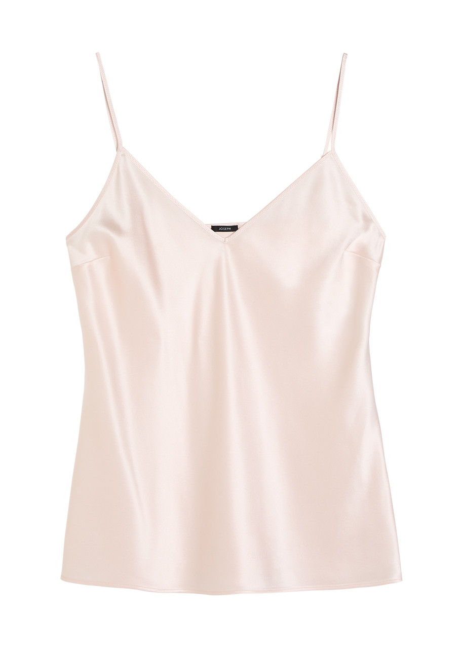 Joseph Womens Rose Clea V-neck Silk-satin Camisole Top In Pink