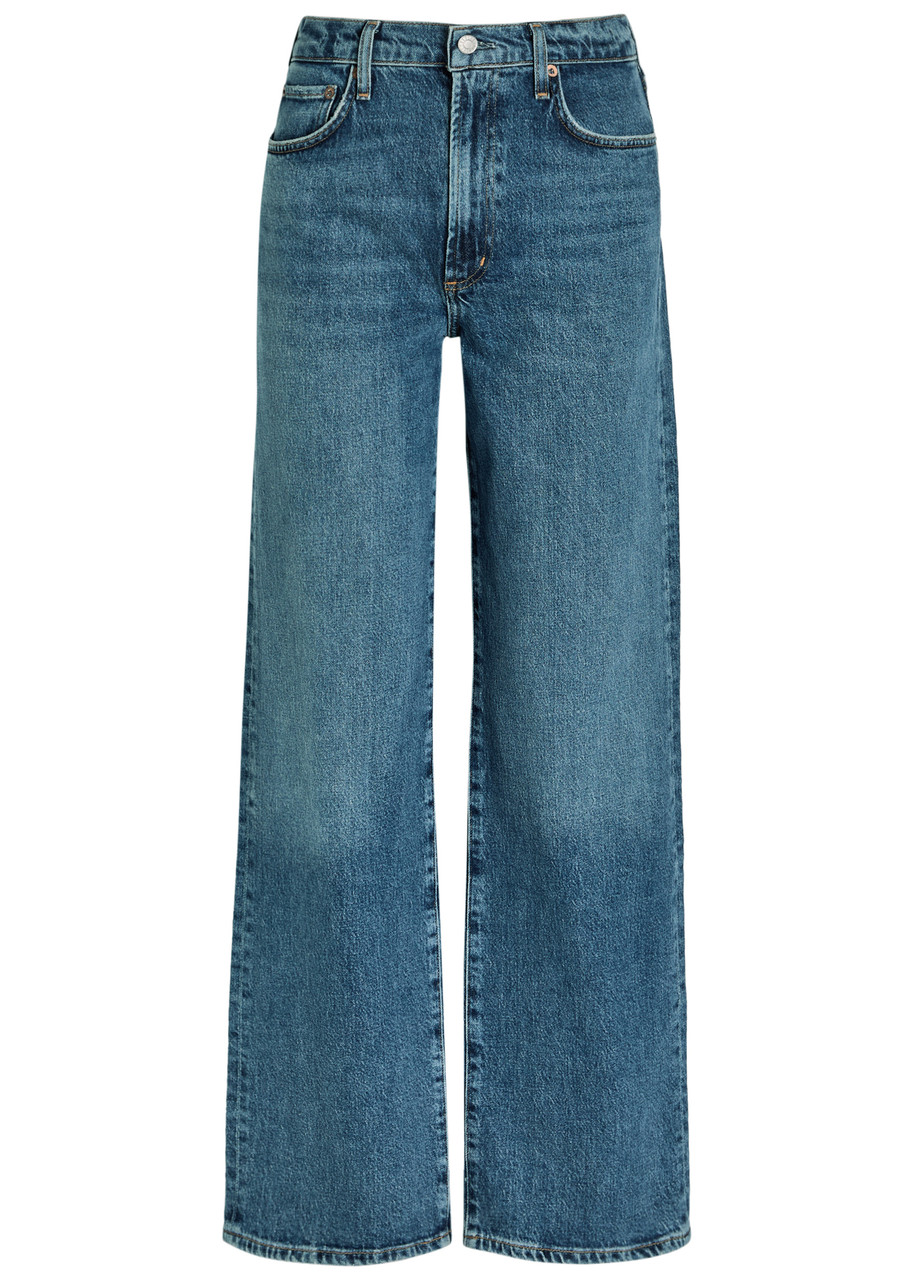Agolde Wilder Mid-rise Straight-leg Jeans In Blue