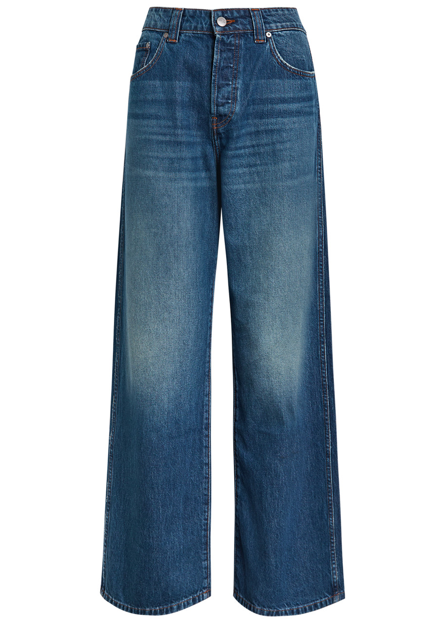 Khaite Winslow Wide-leg Jeans In Blue