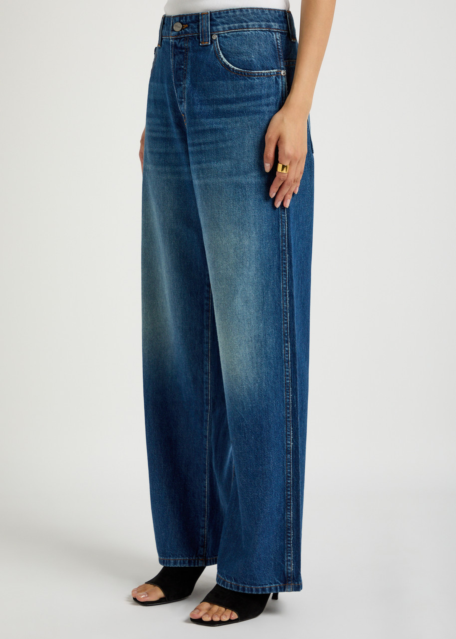 Khaite Winslow Wide-leg Jeans In Blue