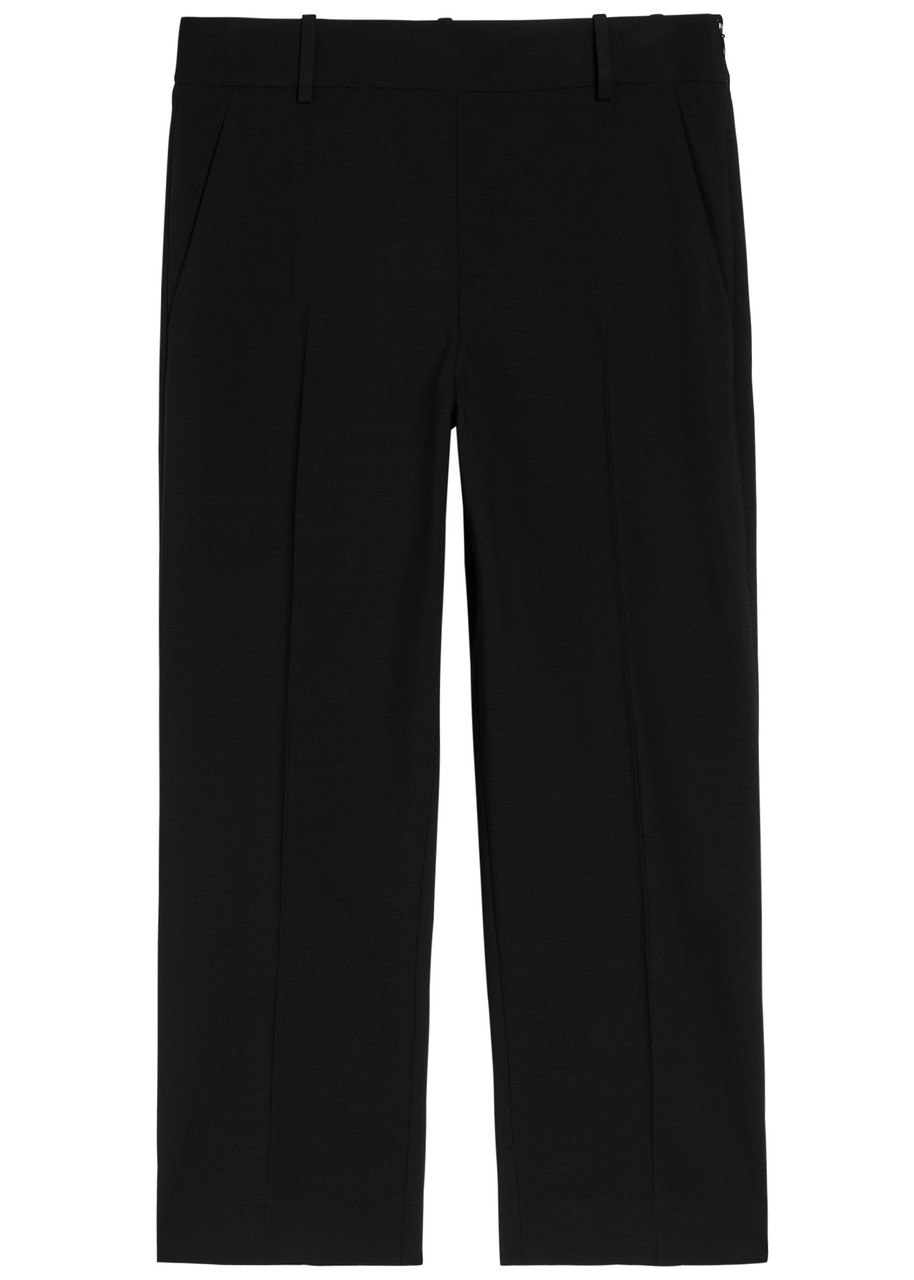 Khaite Cam Straight-leg Woven Trousers In Black