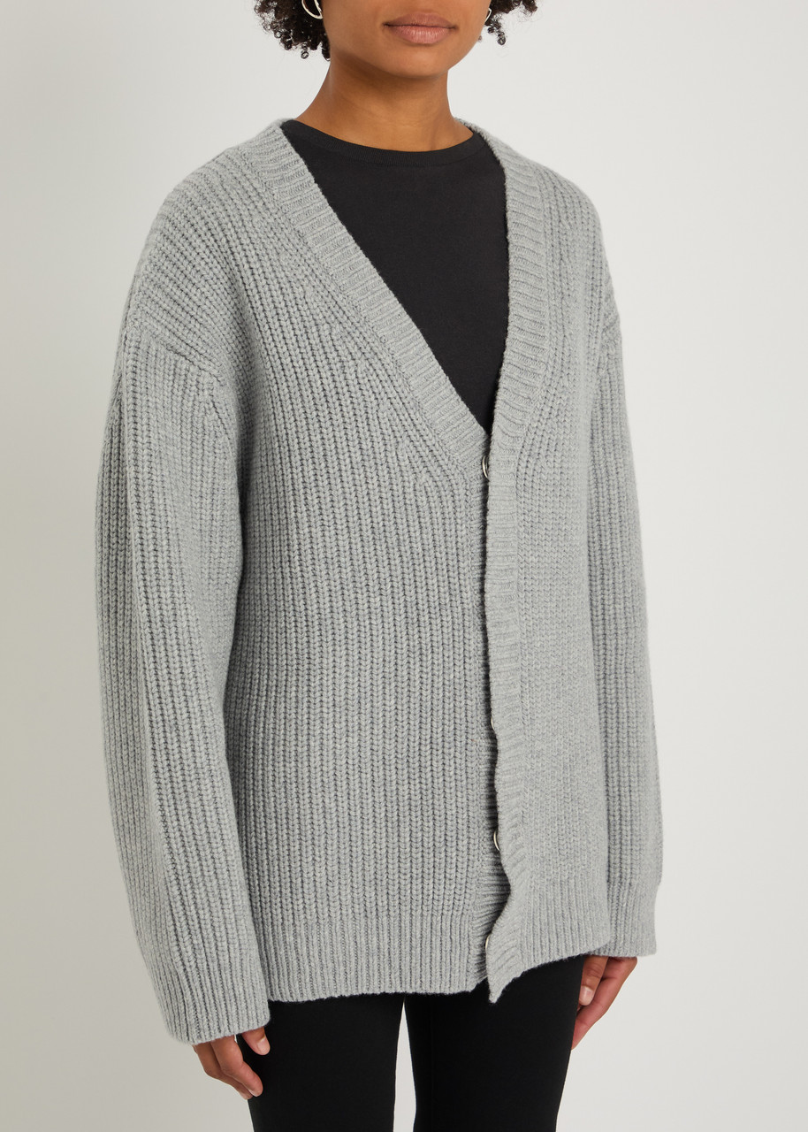 Nanushka Varten Wool And Cashmere-blend Cardigan In Blue