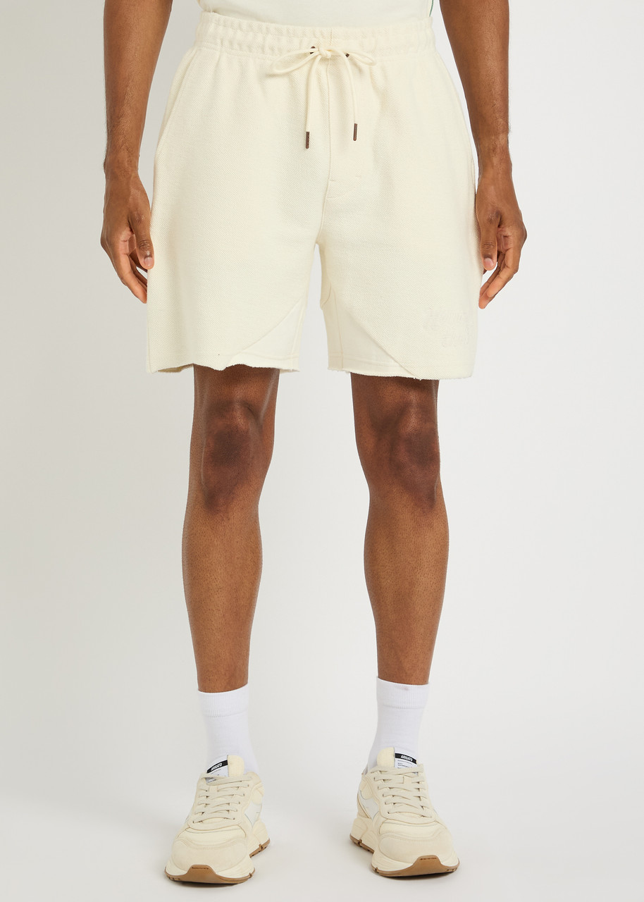 Honor The Gift Mens Bone Block Party Embroidered-text Cotton-jersey Shorts Xl In White