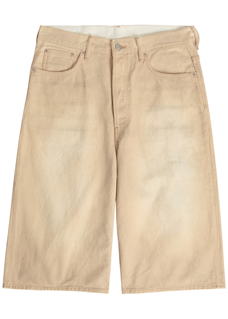 Acne Studios Denim Shorts In Gold