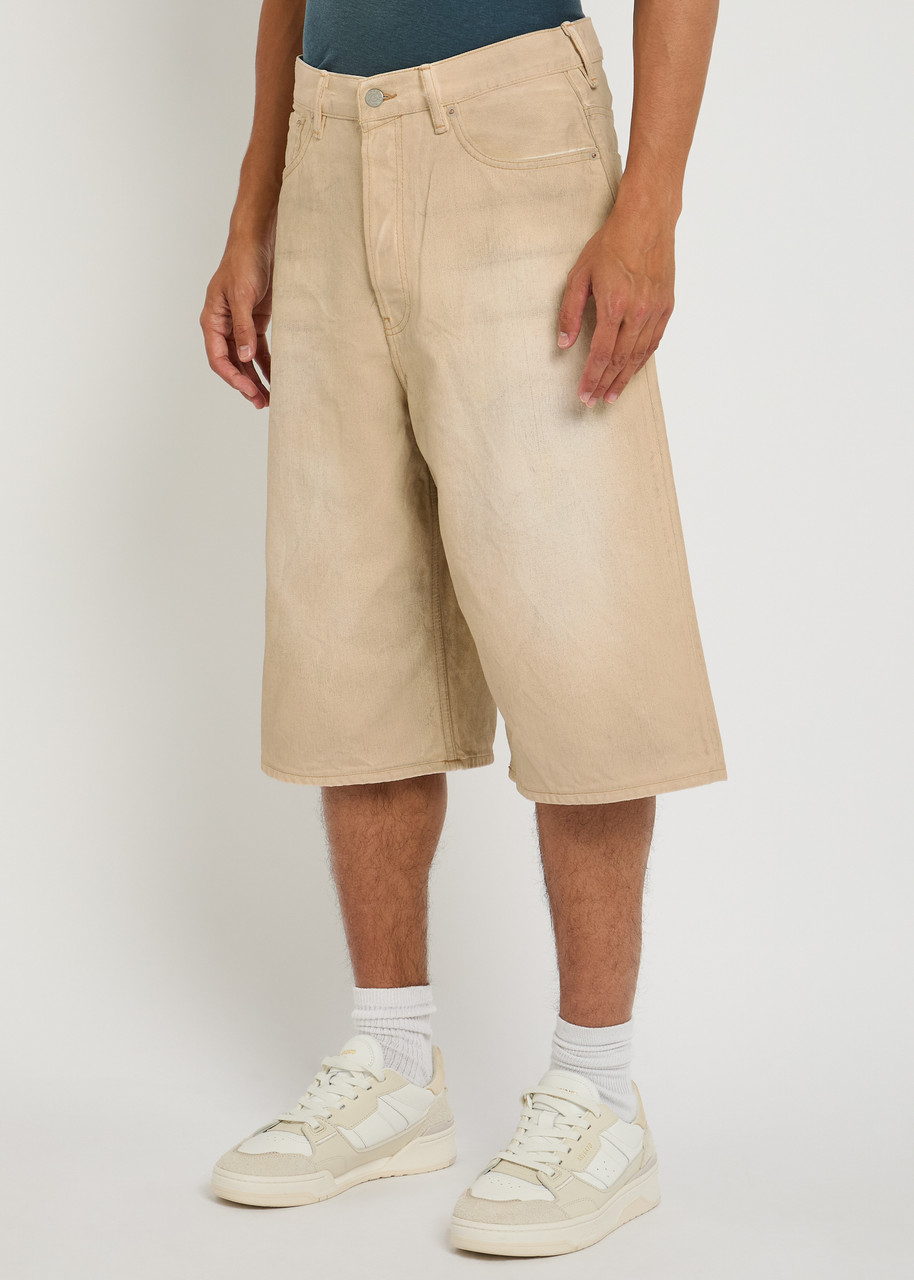 Acne Studios Denim Shorts In Gold