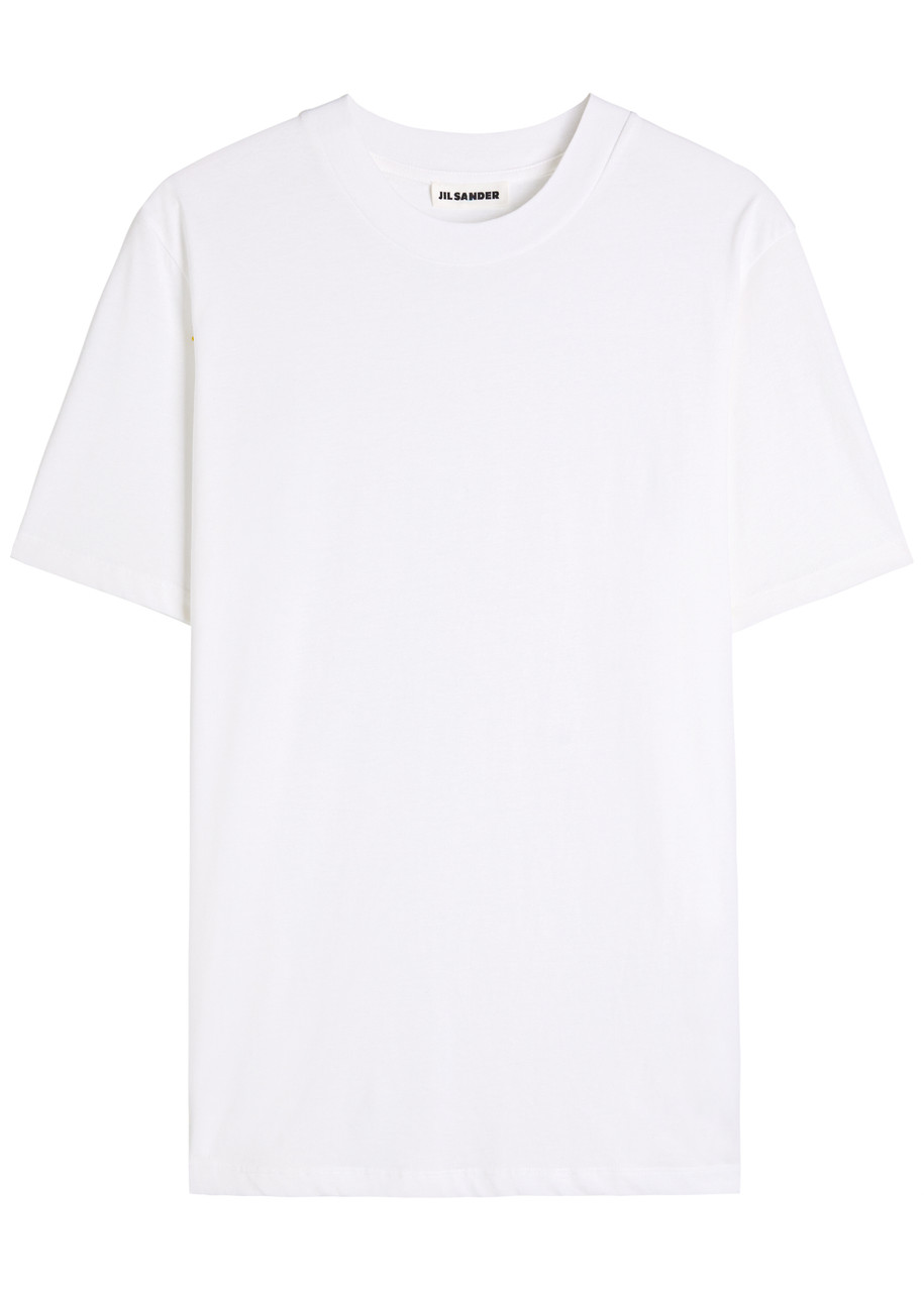 Jil Sander Short Sleeve Cotton T Shirt In White