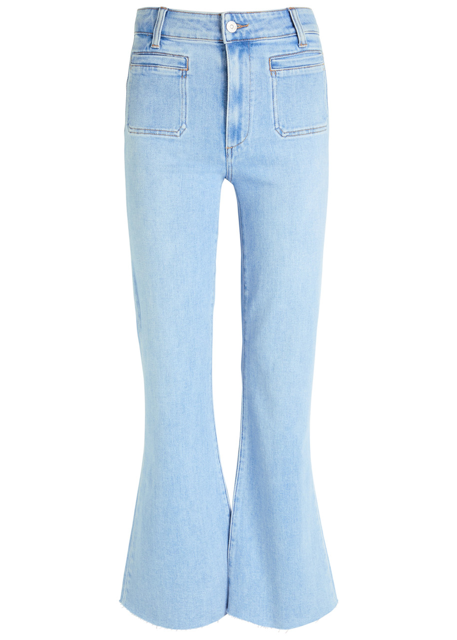 Paige Marlow Skimmer Flare Jean In Jaunt In Blue