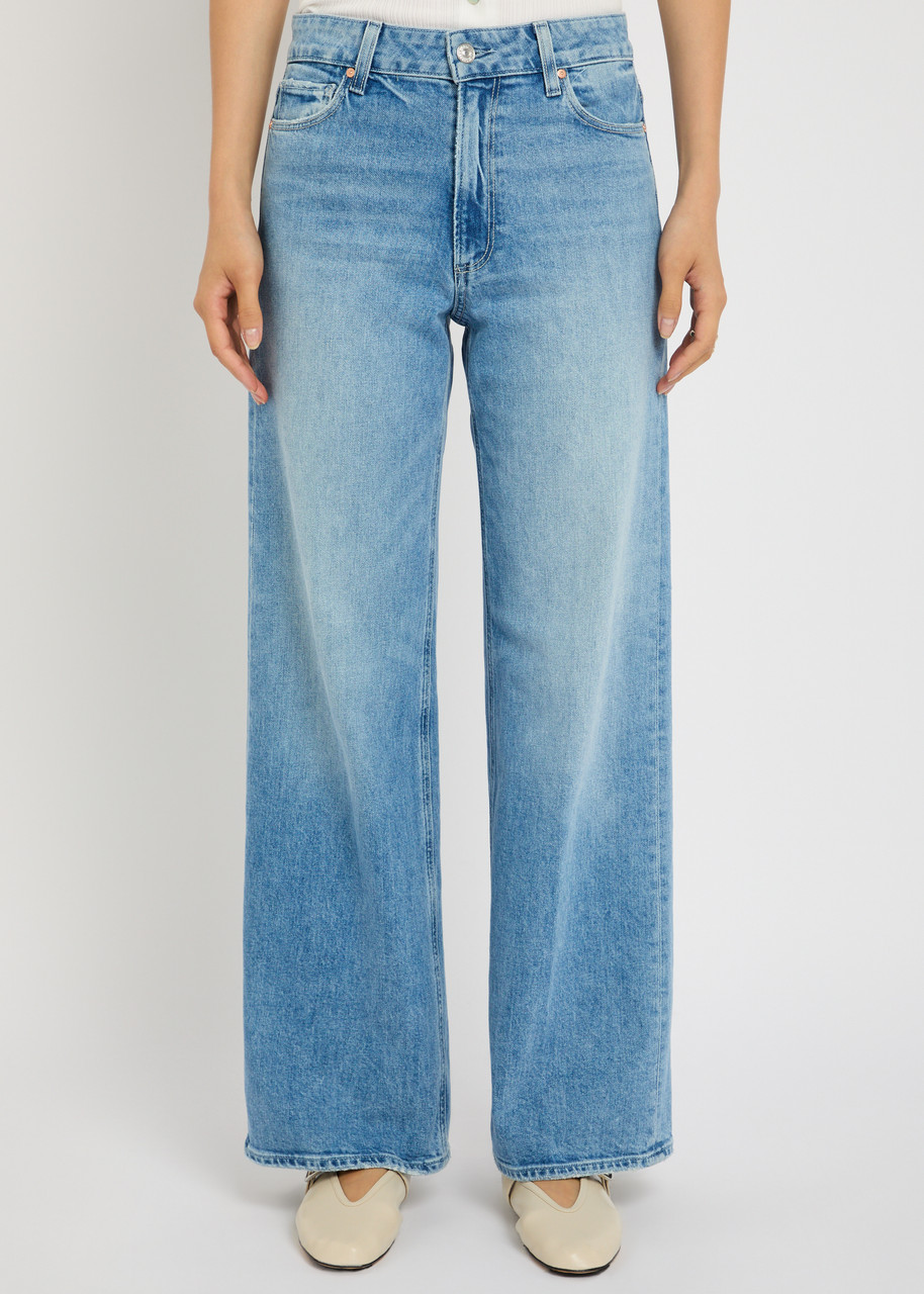 Paige Anessa Wide-leg Jeans In Blue