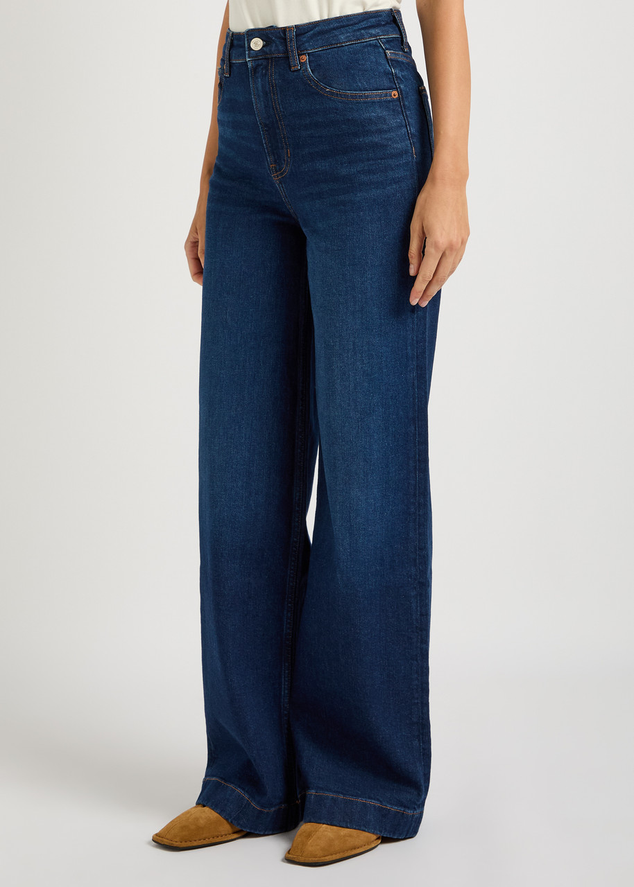 Reformation Bex Wide-leg Jeans In Blue