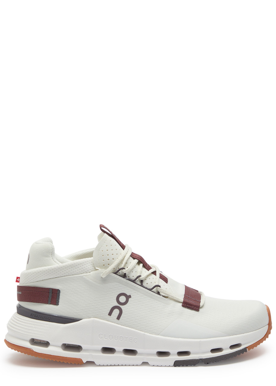 On Cloudnova 2 Panelled Mesh Sneakers In Sand