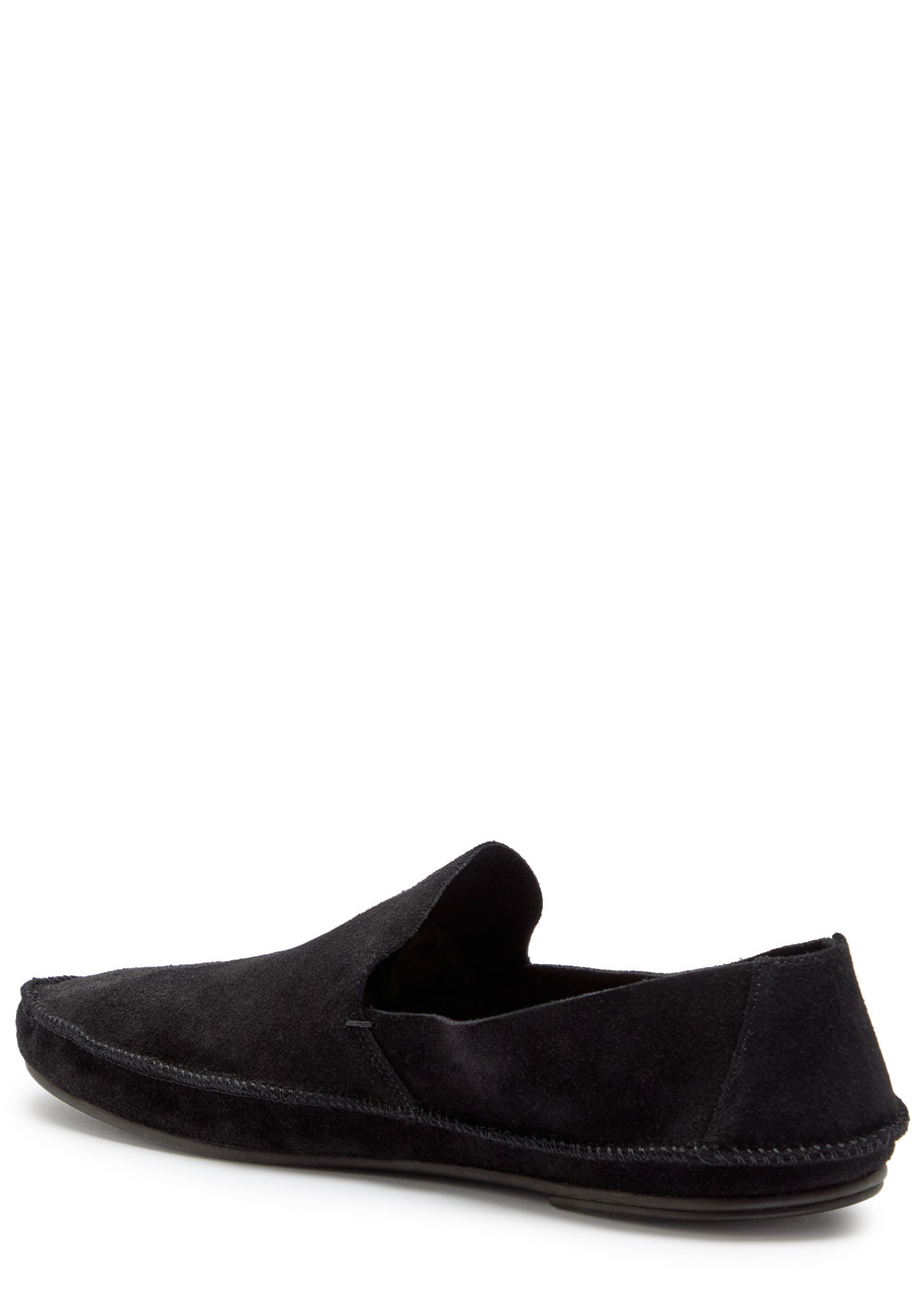 The Row Tyler Suede Loafers In Black