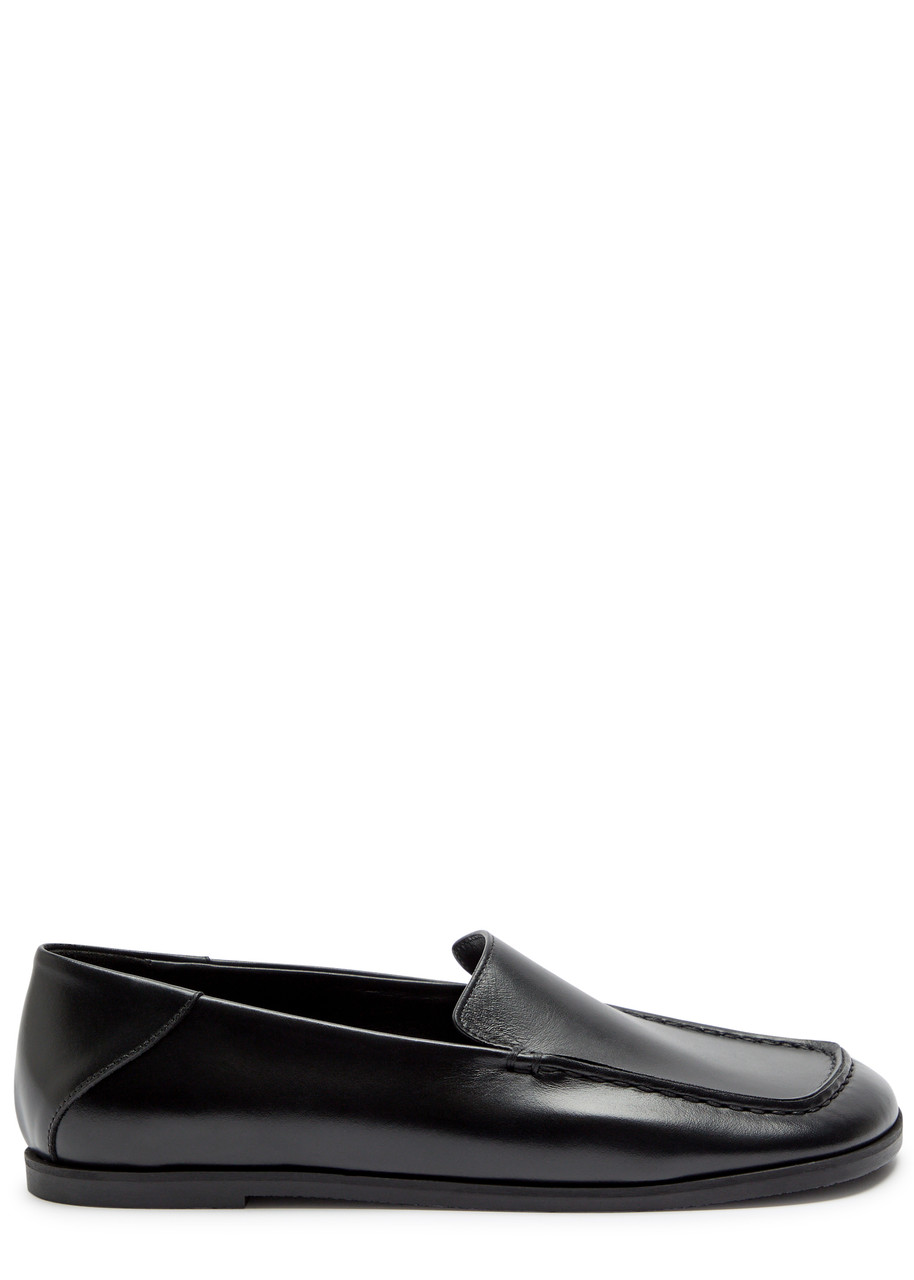 Dear Frances Winter Drew Leather Loafers In Black