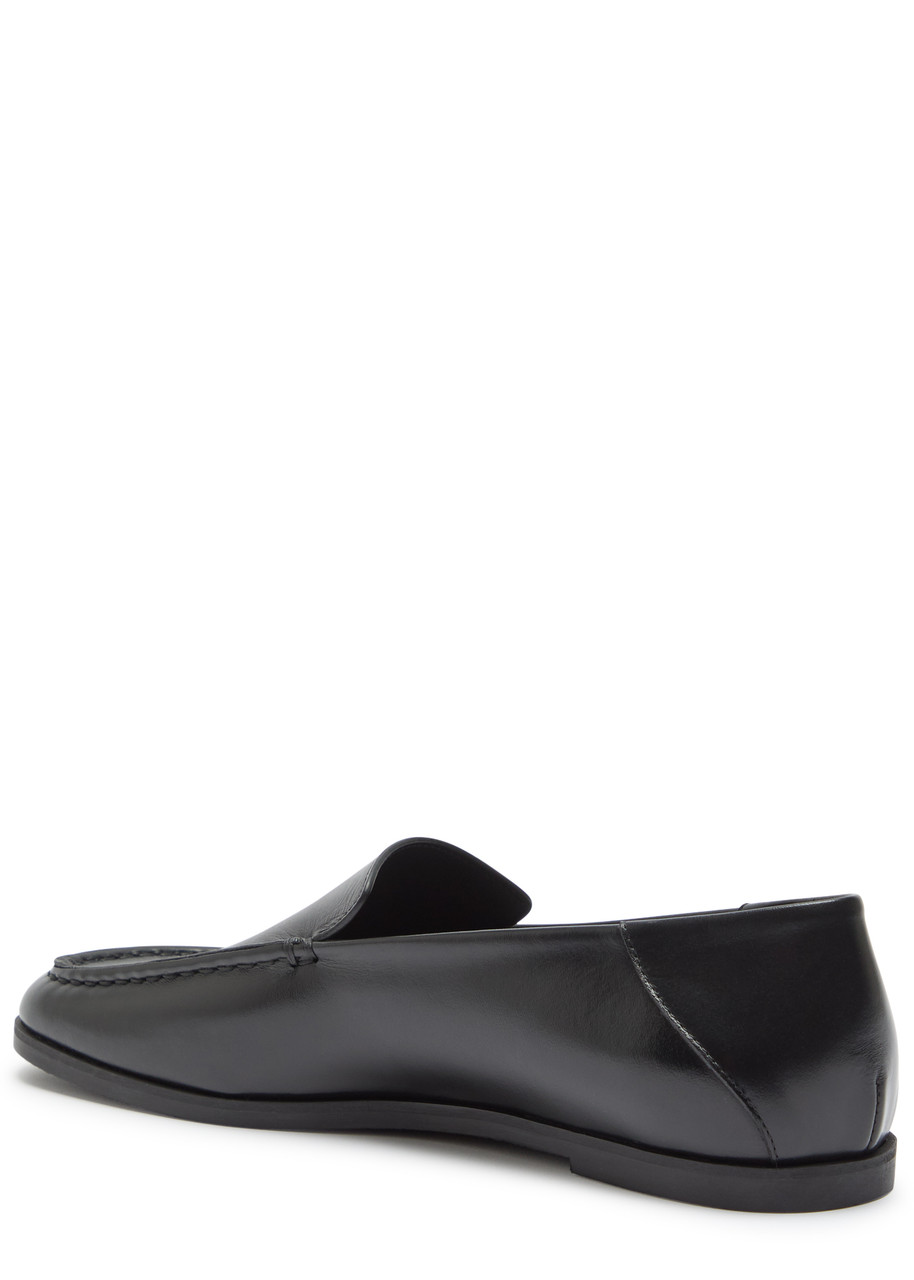 Dear Frances Winter Drew Leather Loafers In Black