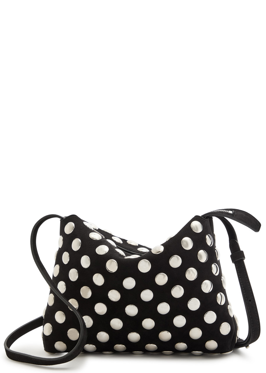 Khaite Lina Medium Studded Suede Cross-body bag - Black - One Size