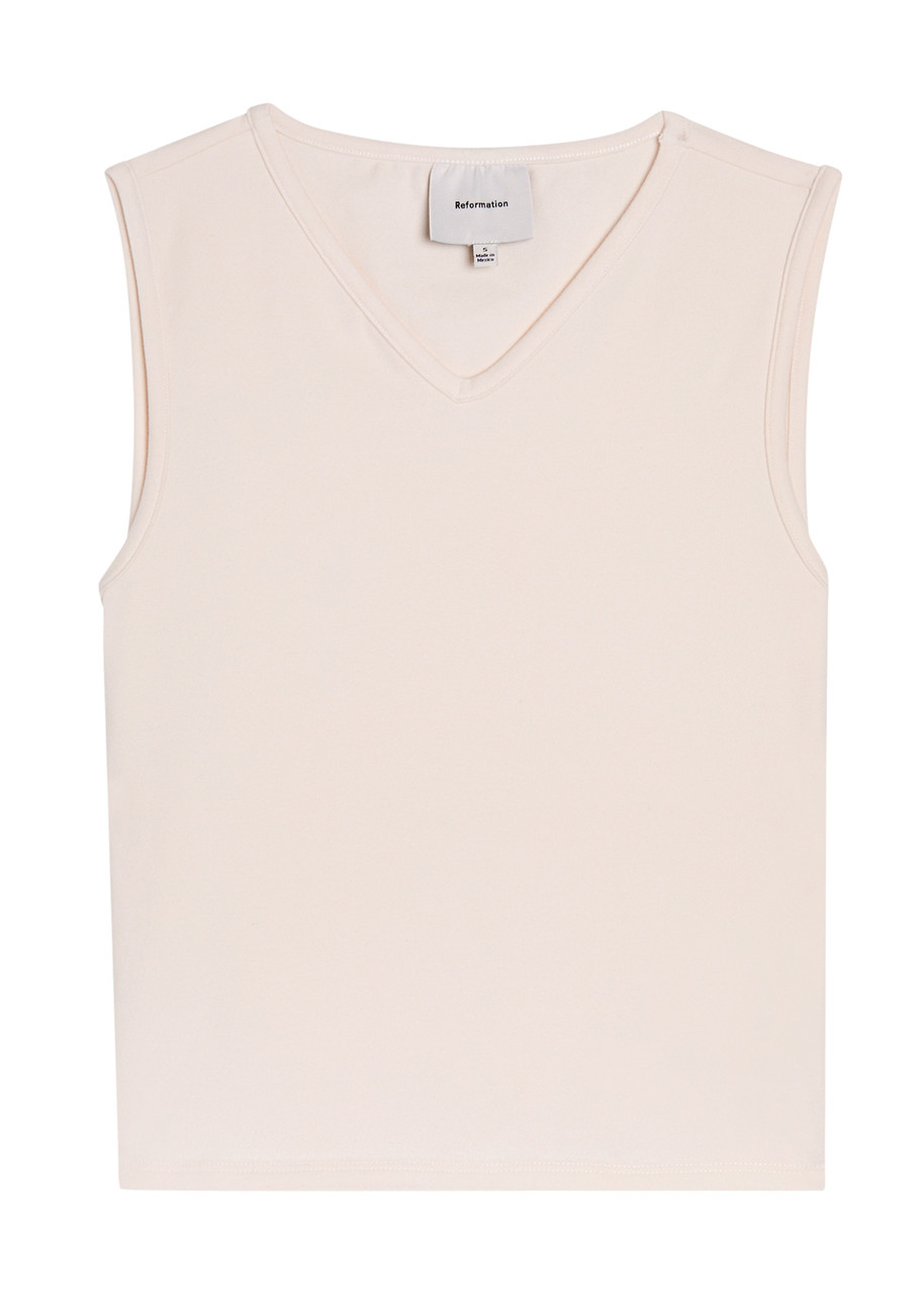Reformation Wren Stretch-cotton Top In White