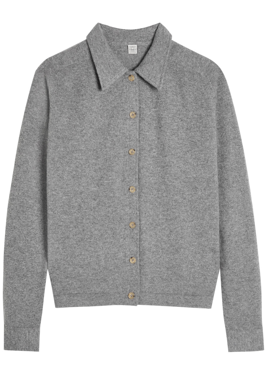 Totême Toteme Cashmere Cardigan In Gray