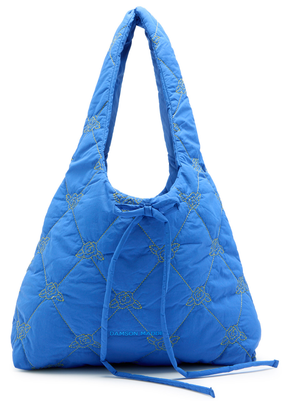 Damson Madder Roisin Quilted Hobo Bag In Blue