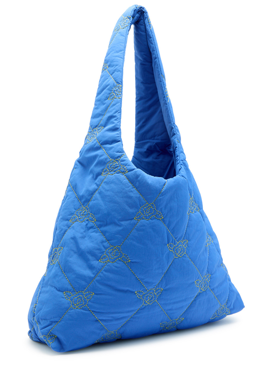 Damson Madder Roisin Quilted Hobo Bag In Blue
