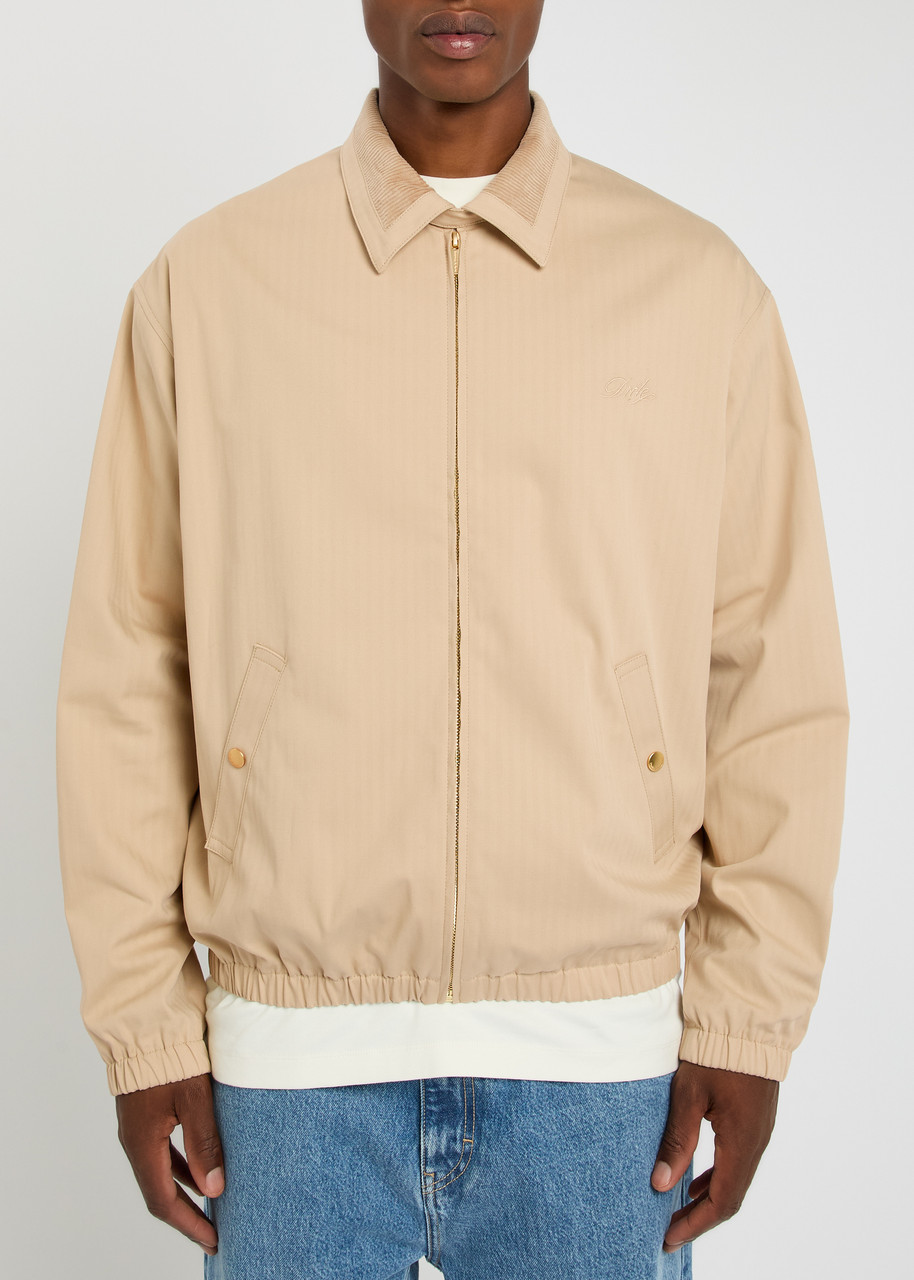 Drôle De Monsieur Le Blouson Drôle Stretch-cotton Jacket In Brown