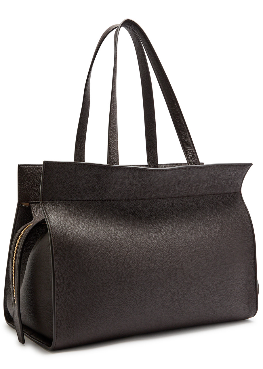 Khaite Crosby Two-handle Zip-closure Shoulder Bag In Brown