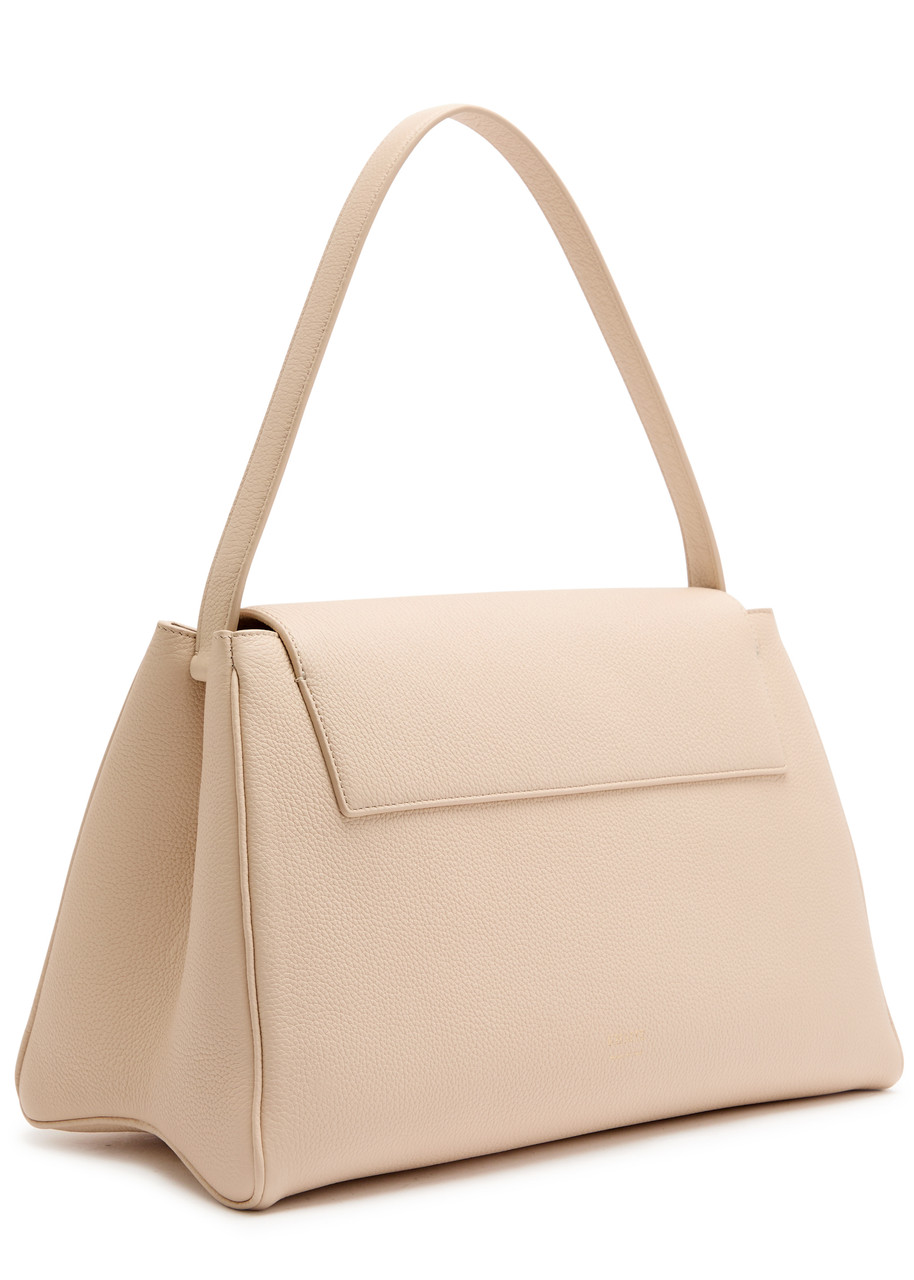 Khaite Audrey Grained Leather Top Handle Bag In White