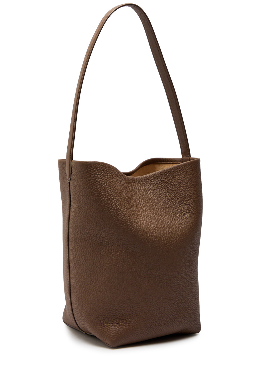 The Row Park Medium Grained Leather Tote In Green