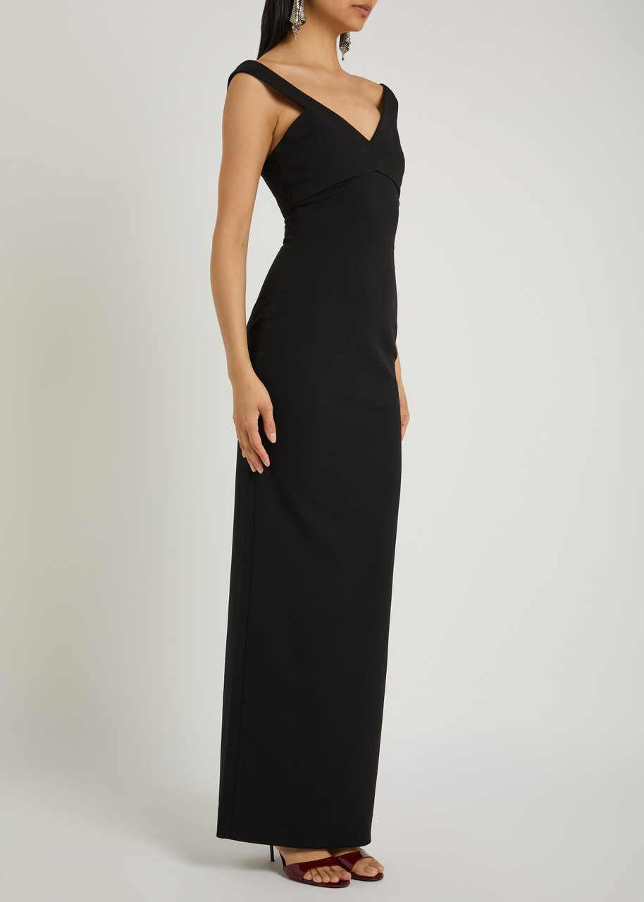 Solace London Nalani Crepe Maxi Dress In Multi