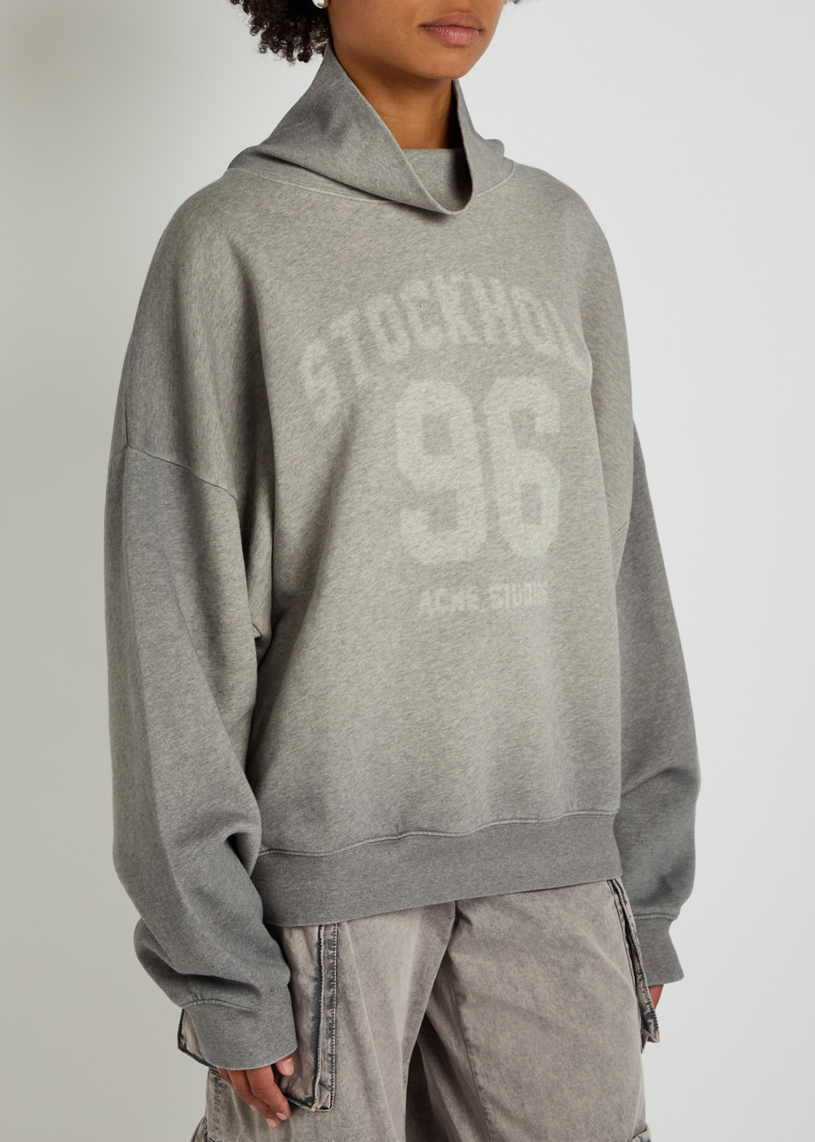 Acne Studios Grey Oversized Turtleneck Sweatshirt Women In Gray