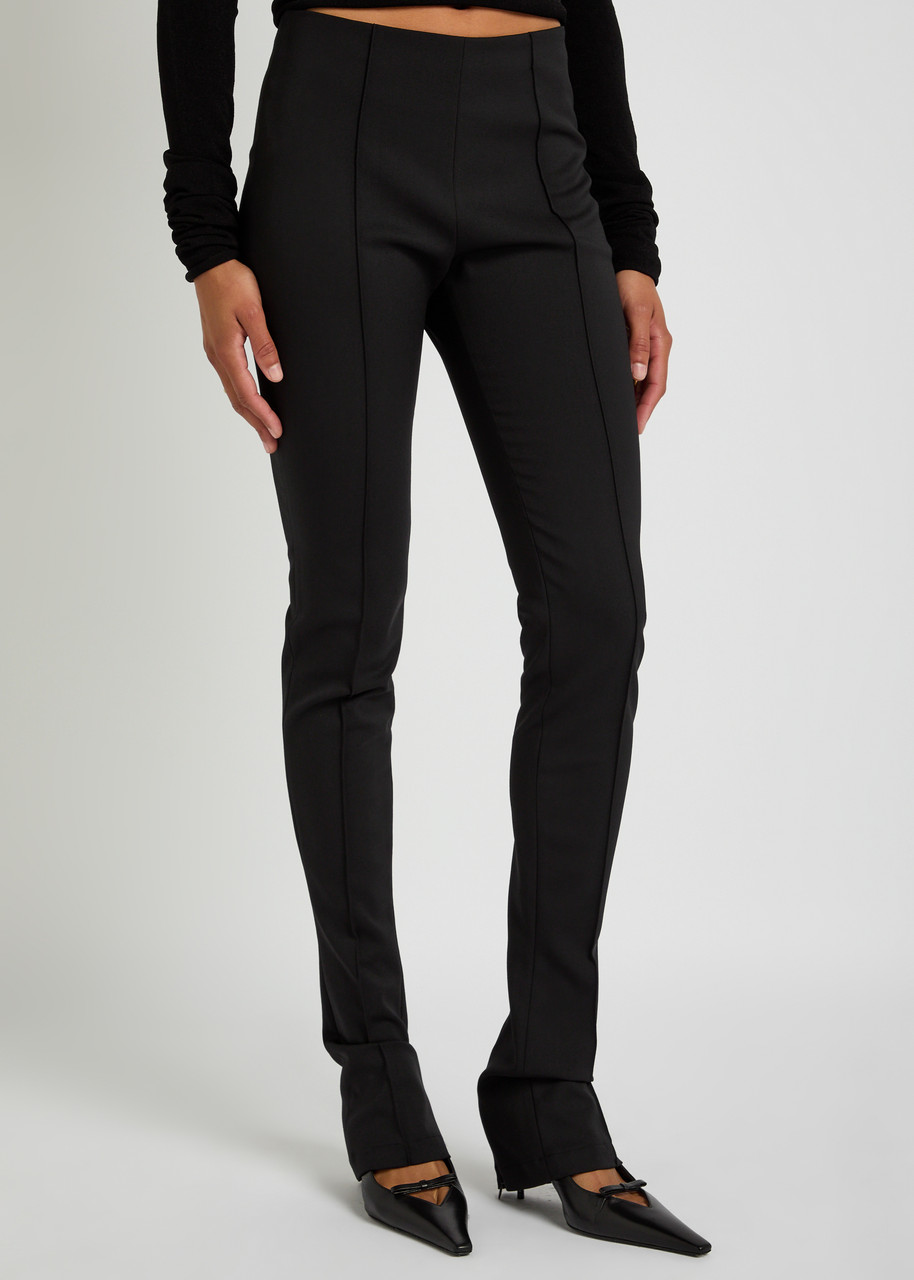 Armarium Ambrogio Pintucked Stretch-wool Trousers In Black