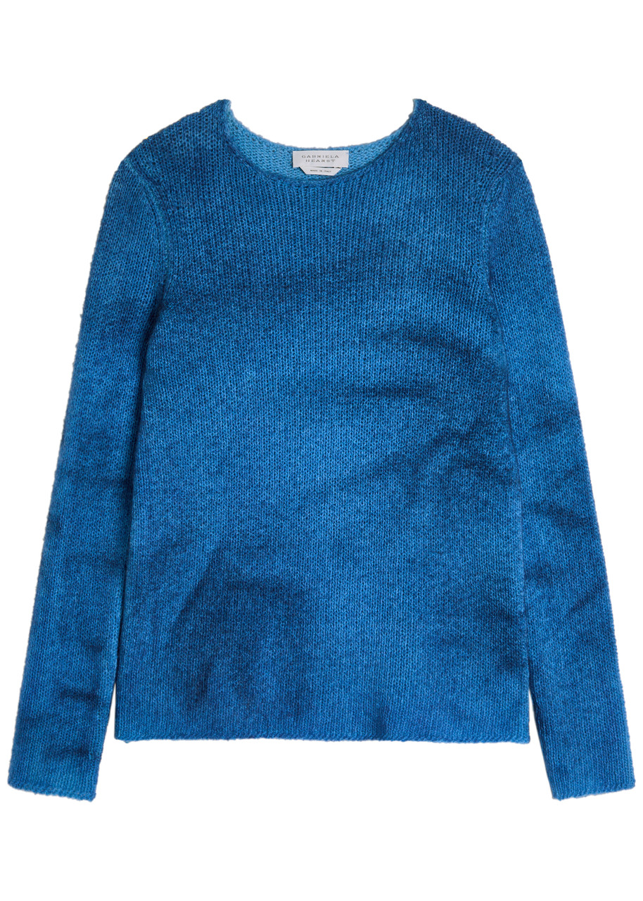 Gabriela Hearst Chivall Faded Cashmere Jumper In Blue