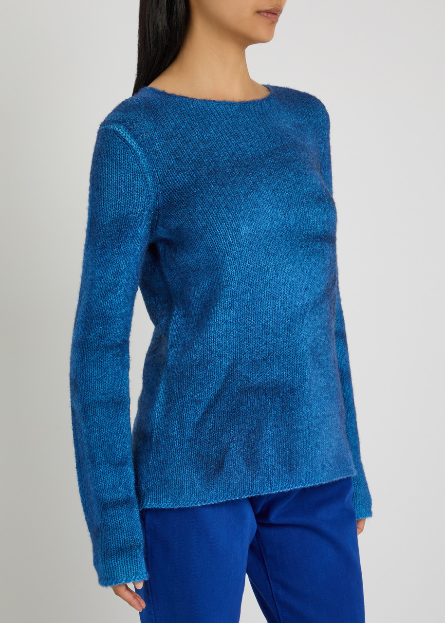 Gabriela Hearst Chivall Faded Cashmere Jumper In Blue