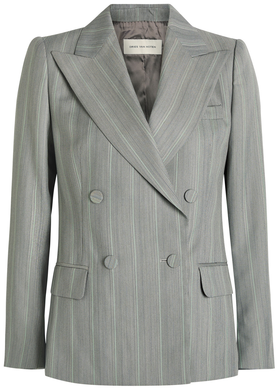 Dries Van Noten Beaura Double-breasted Wool-blend Blazer - Green - 36 (UK8 / S)
