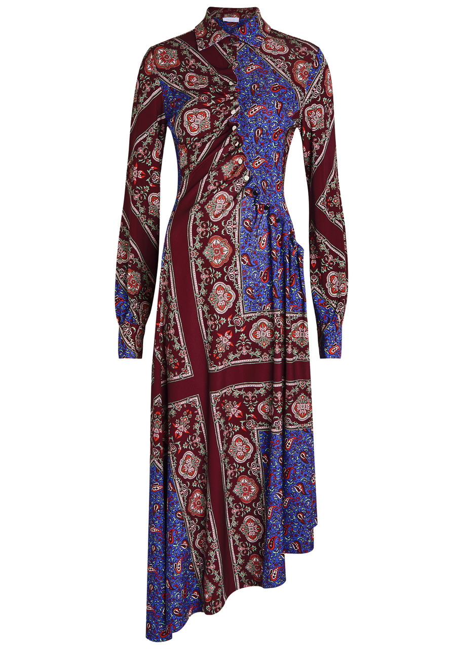 Rabanne Patterned Jersey Midi Shirt Dress - Multi Print - 34 (UK6 / XS)