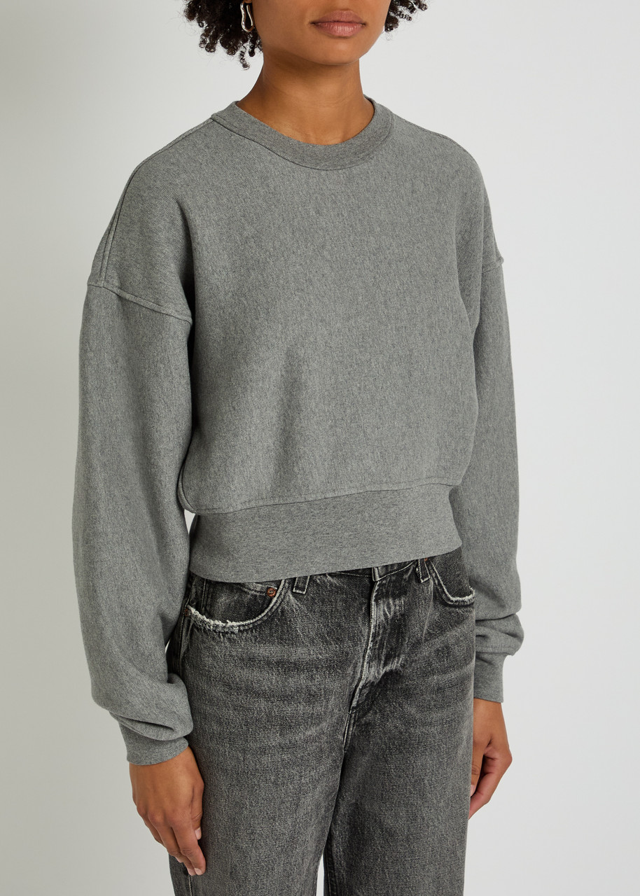 Agolde Kit Cotton Sweatshirt In Gray