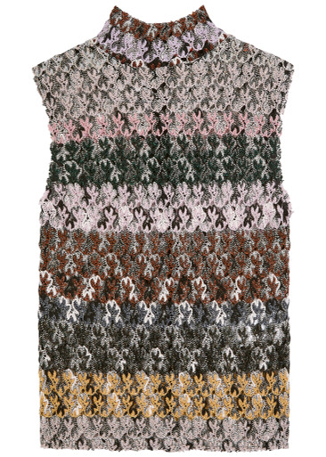 MISSONI Striped metallic-knit top | Harvey Nichols