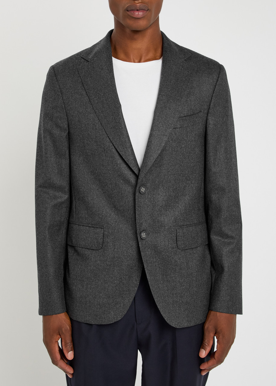 Officine Generale Officine Générale Arthus Wool Blazer In Gray