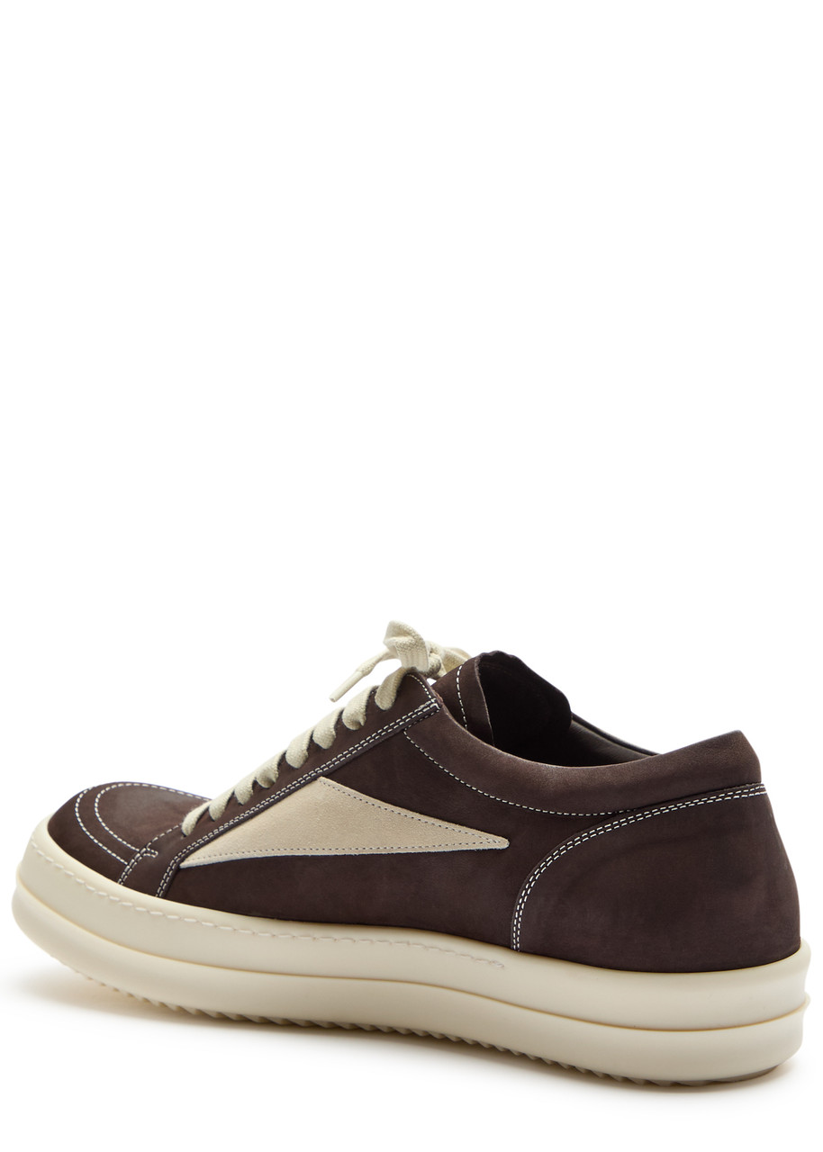 Rick Owens Suede And Leather Sneakers In Brown